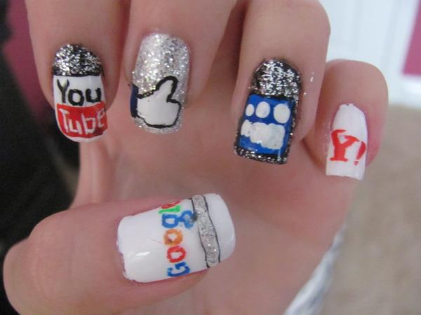 Social Network Nails by Nancy L