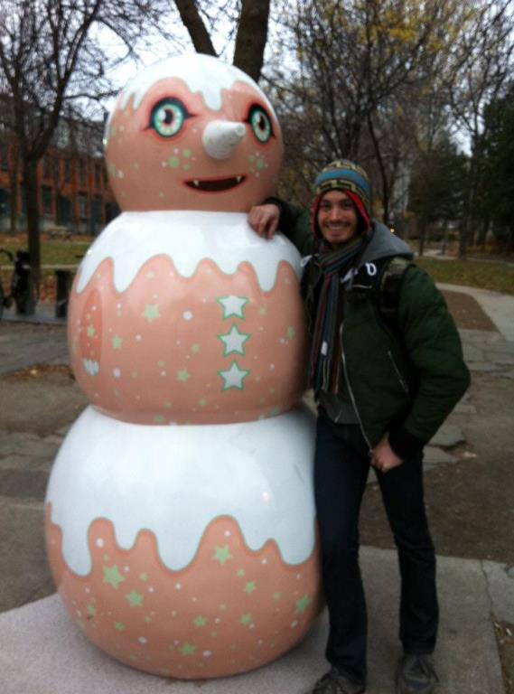 giant designer snowmen: Happy Sparkles Snowman by Tara McPherson