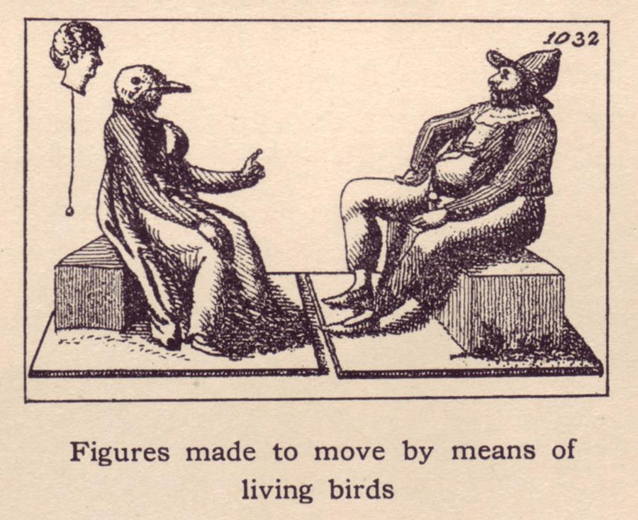 Figures Made to Move By Means of Living Birds