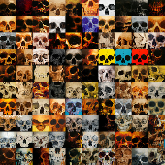 100 Sequential Skulls by Noah Scalin
