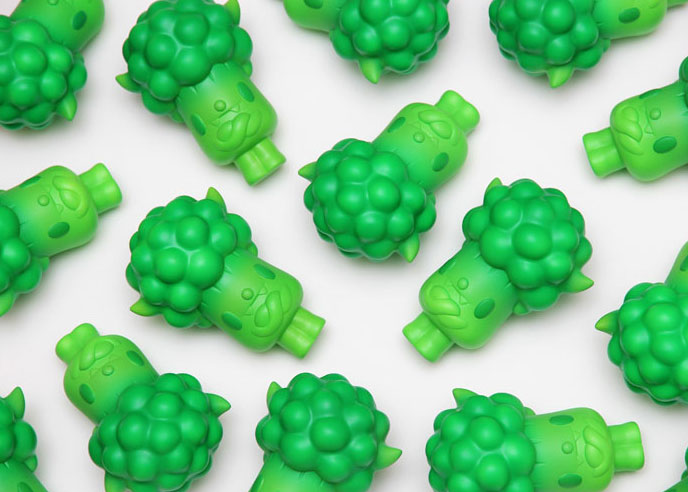 Bevil the Broccoli Resin Toy by Paul Shih