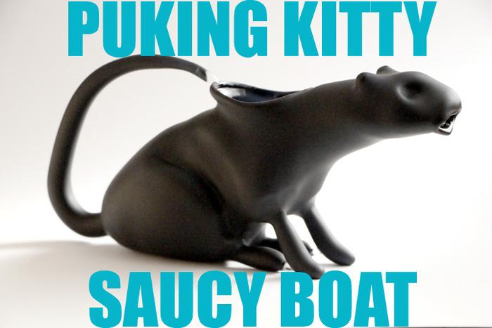 Puking Kitty Saucy Boat