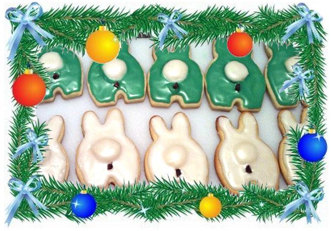 Year of the Labbit Christmas Cookies 2012