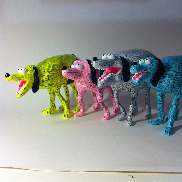 Dog Gang sculptures by Jay Howell